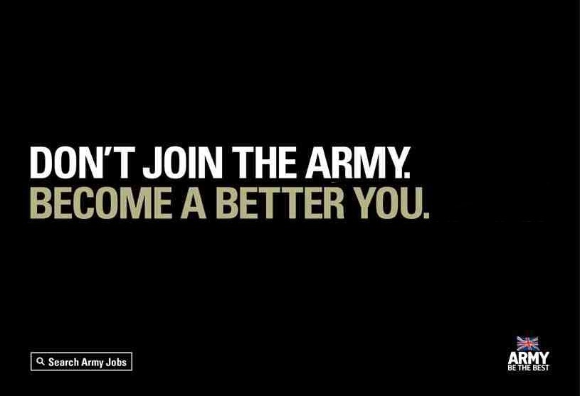 claimantnetwork's tweet photo. Army finally admits joining the Army is bad for you. #exploitation #unemployment https://t.co/B4q5Fp5KvZ