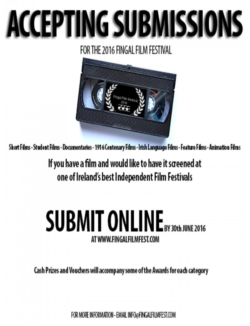 FingalFilmFest's tweet photo. Submissions Open NOW till June 30th #SubmitNow #FilmMaker #FingalFilmFestival #Dublin #Fingal #CallingAllFilmMakers https://t.co/8EHN8yrJzO