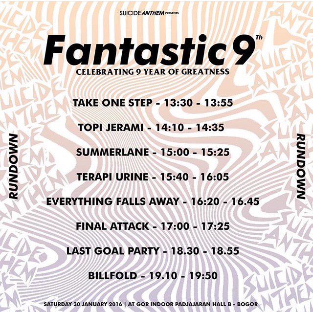 Akhirnyaa! Rundown fantastic9 udah ada! Buruan tiketnya dibeli😝😝