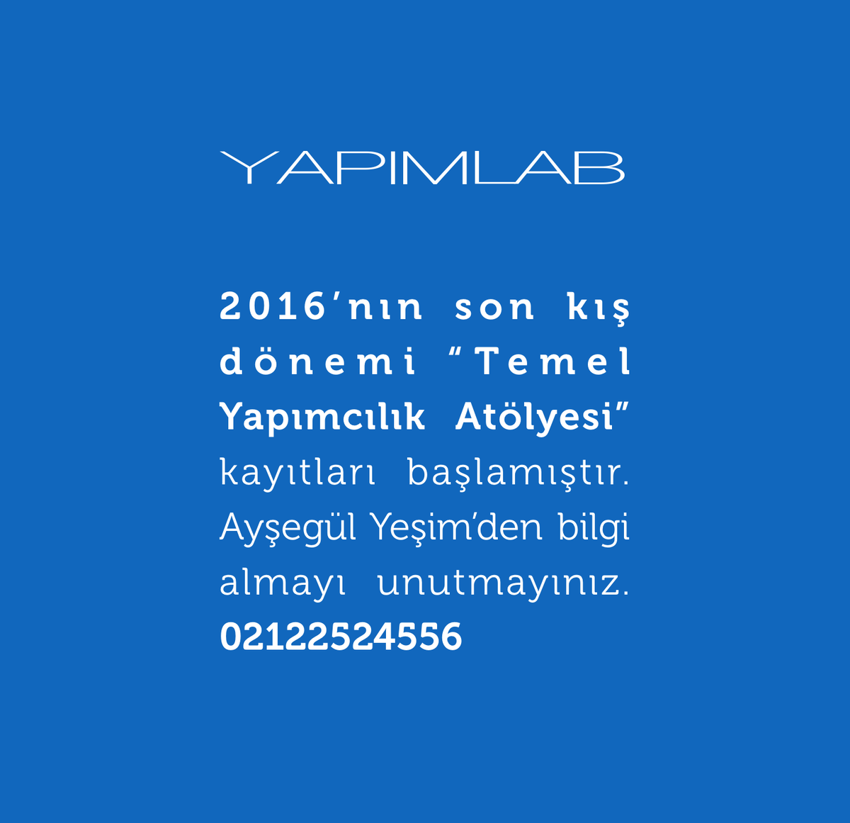 yapmlab's tweet photo. Zeynep Atakan'ın yürütücülüğüyle gerçekleşen '' Temel Yapımcılık Atölyesi '' kayıtları devam ediyor...  #yapimlab https://t.co/37omv2P9ST