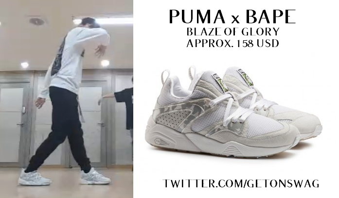 puma bape blaze of glory white