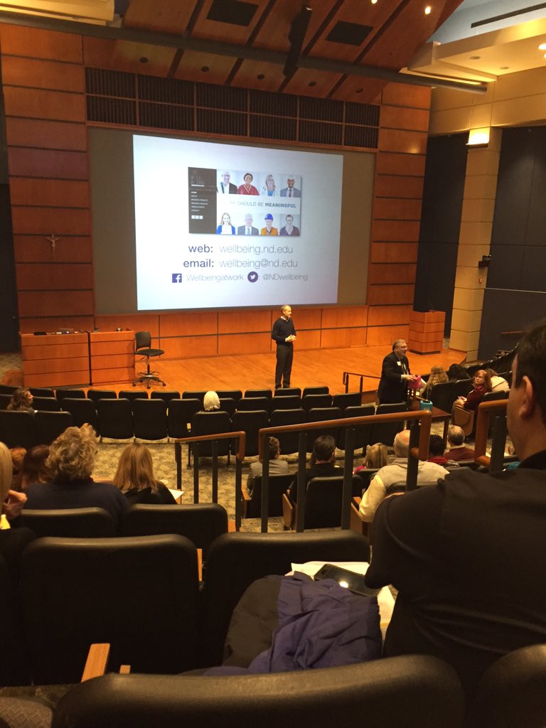 bbayle's tweet image. Great presentation by Matt Bloom &amp;amp; @NDWellbeing - "Relationships have the most profound impact on our happiness."