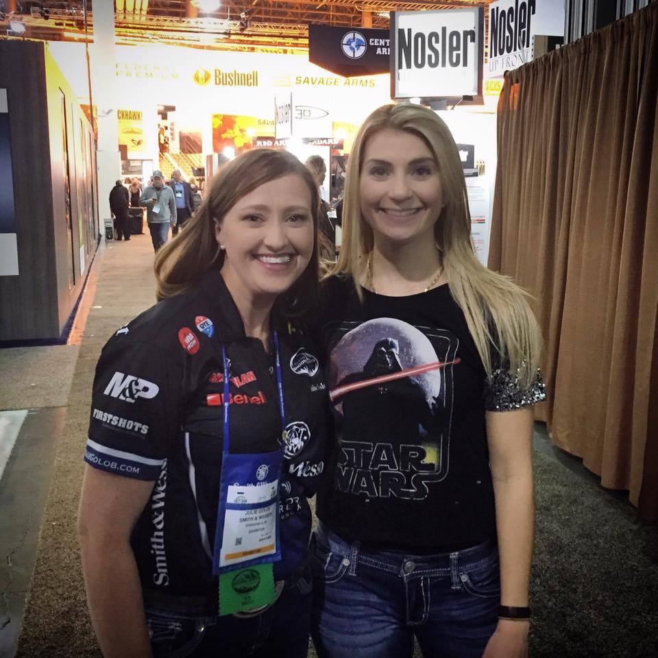 juliegolob's tweet image. We both had a #squee moment when we bumped into each other at #SHOTShow! @TacTissy!