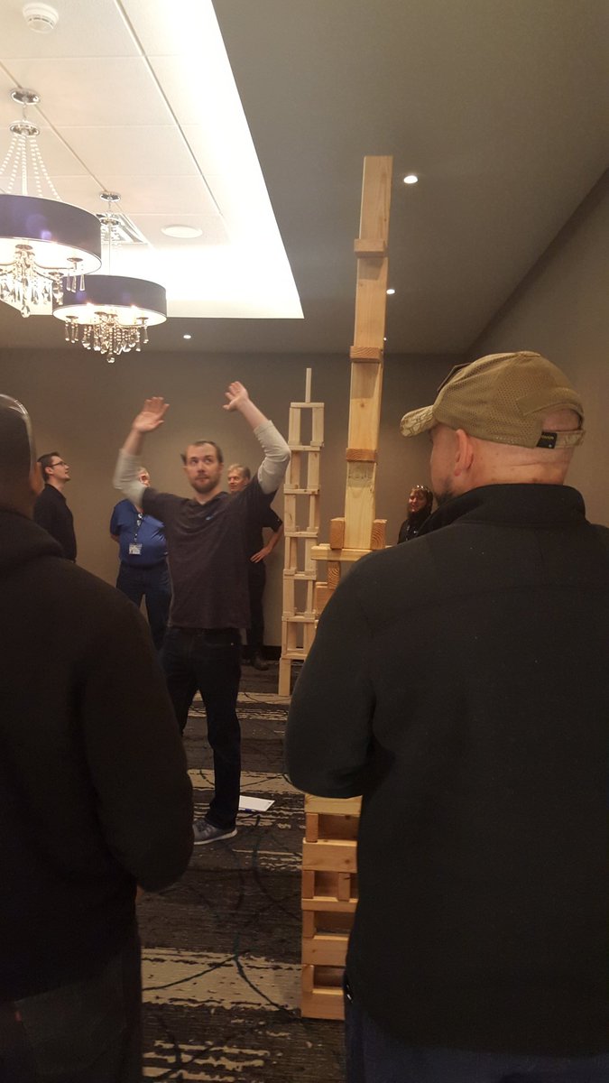 WeAreOneElement's tweet photo. #ElementCincinnati The Jenga competition is getting intense! https://t.co/oNIe6nhVb8