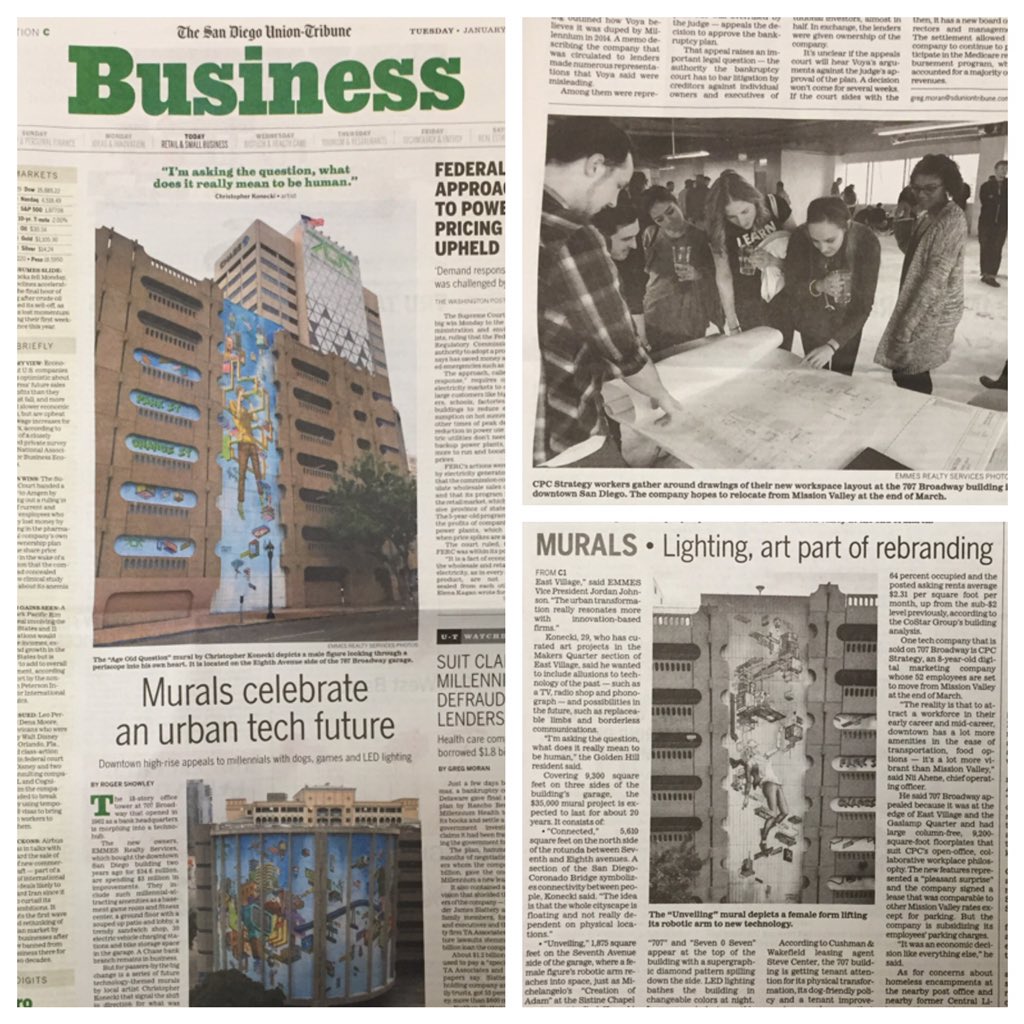 EMMESCO's tweet photo. Awesome article on the murals at @707innovate in today's @sdut https://t.co/0s45rxtZ0Q