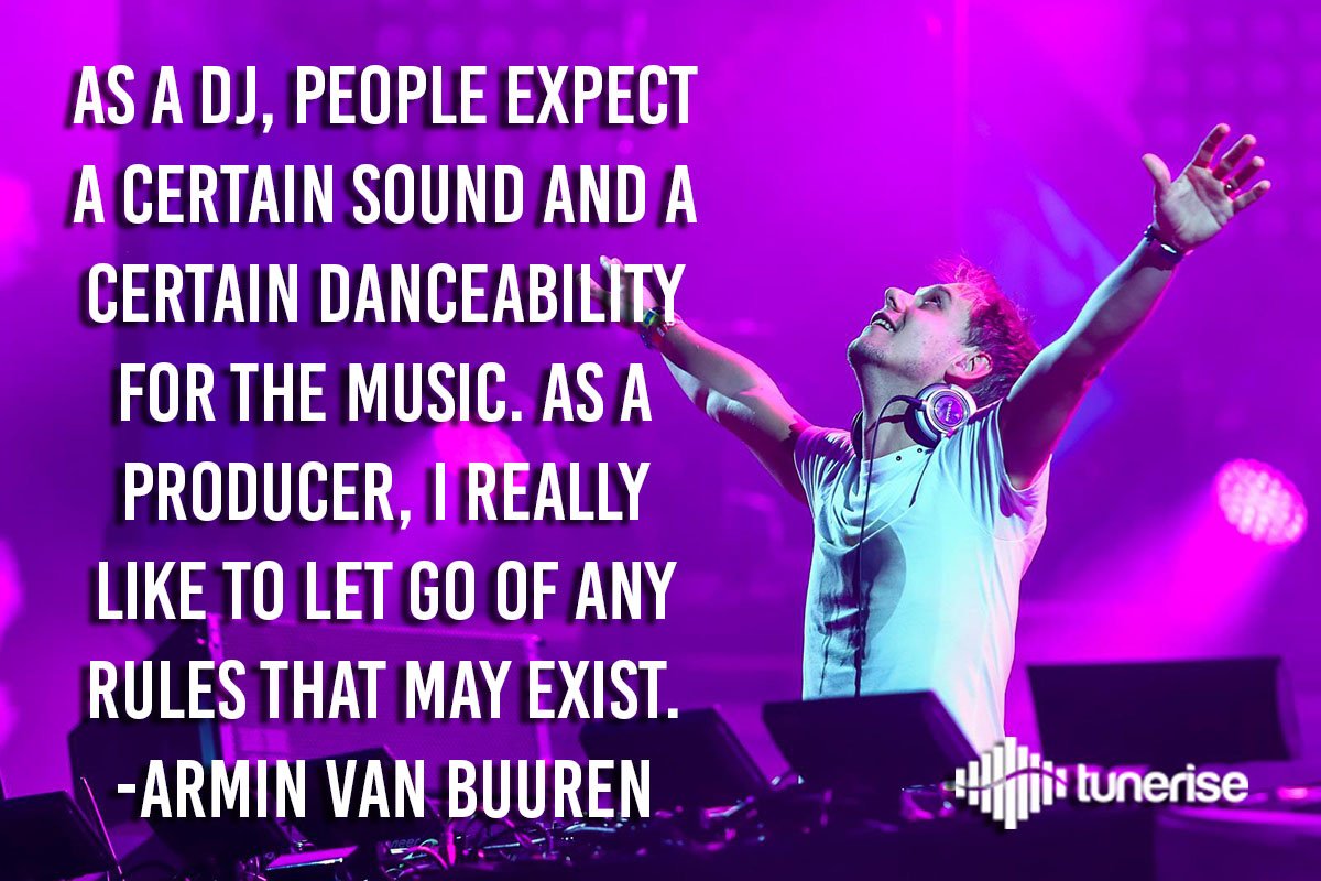 tunerise's tweet photo. LET GO OF THE RULES! #arminvanbuuren #edm #producer #dj #music #inspiration #tunerise https://t.co/RWXV4v5UmR