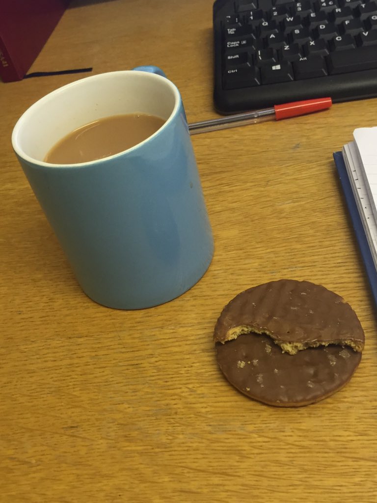 Afternoon tea and biscuits?! Yes please! 😍 #chocolatedigestives