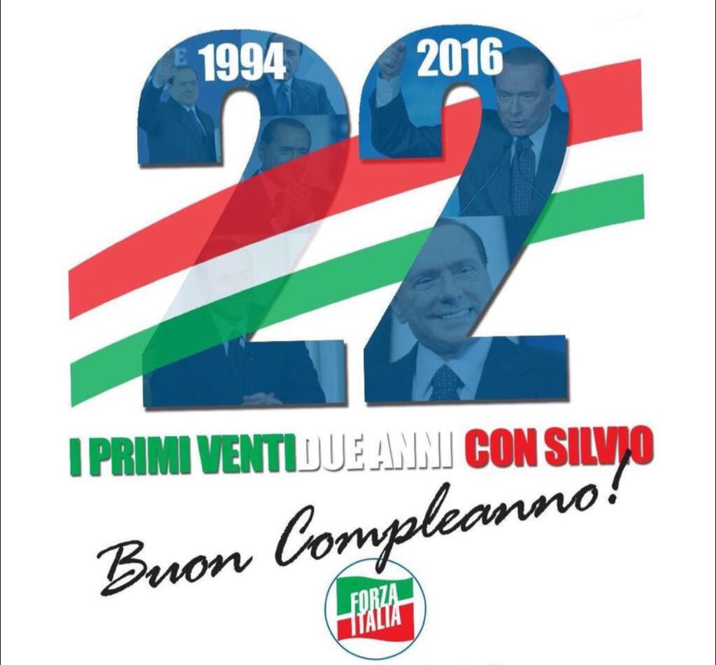 fi_giovani's tweet photo. Caro Presidente #22anni di orgoglio al Tuo fianco #NoiConTe con #passione #coerenza #entusiasmo #noi @FI_Giovani !!! https://t.co/6MqixfDPBr