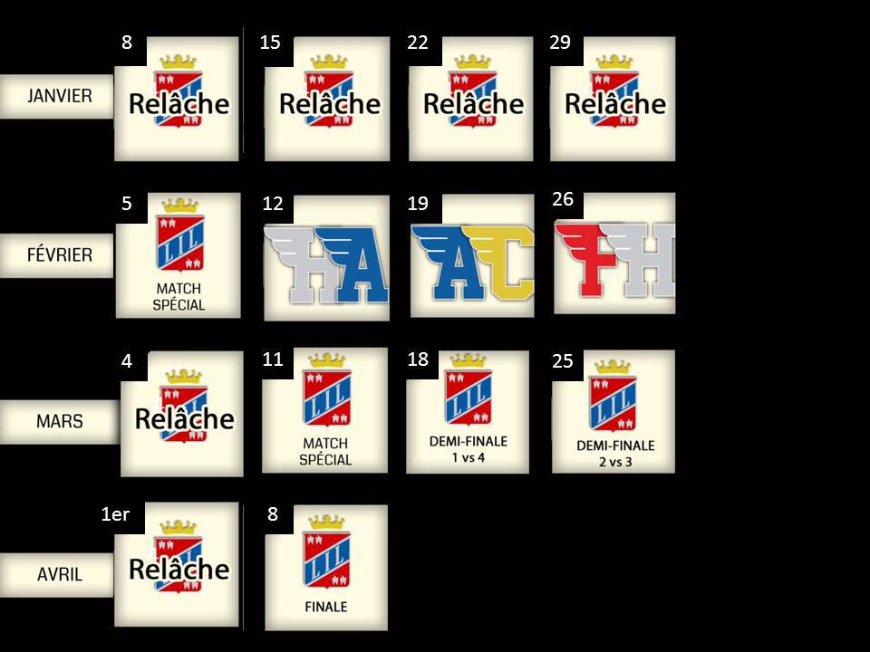 Nouveau calendrier de la #ImproLIL pour le printemps 2016. On se voit bientôt! #ExperienceLaval #Impro