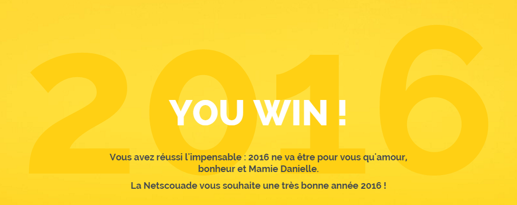 Agath3's tweet photo. Grâce à @LaNetscouade et #2015invaders, 2016 commence déjà mieux ! https://t.co/8h0p8r8Zcc