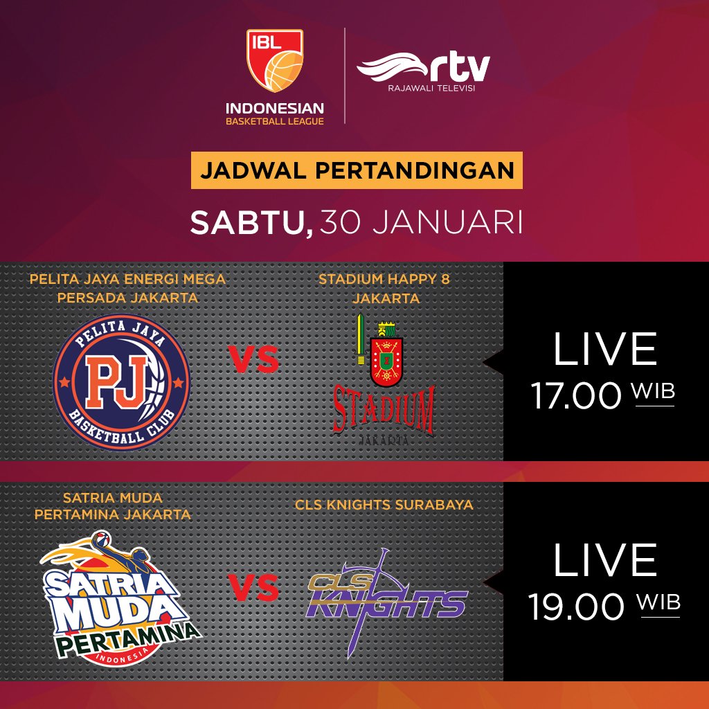 Udah gak sabar mau nonton LIVE <a href="/IBLindonesia/">Indonesian Basketball League (IBL)</a> Seri II Malang??

Jadwal Pertandingan Sabtu, 30 Jan 2016