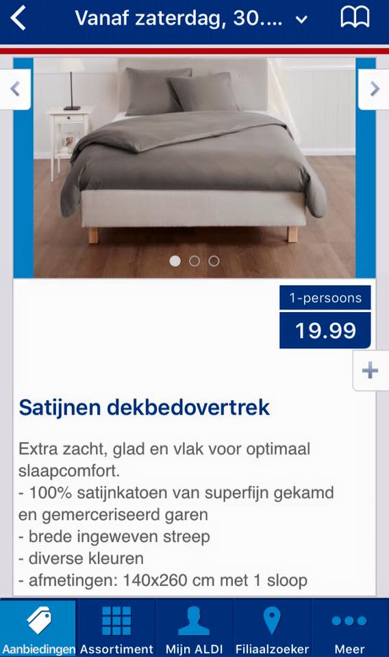 Lange dekbedovertrekken (2,60m) in de aanbieding bij <a href="/AldiNederland/">Aldi Nederland</a> vanaf 30-01! #warmevoeten #langemensen