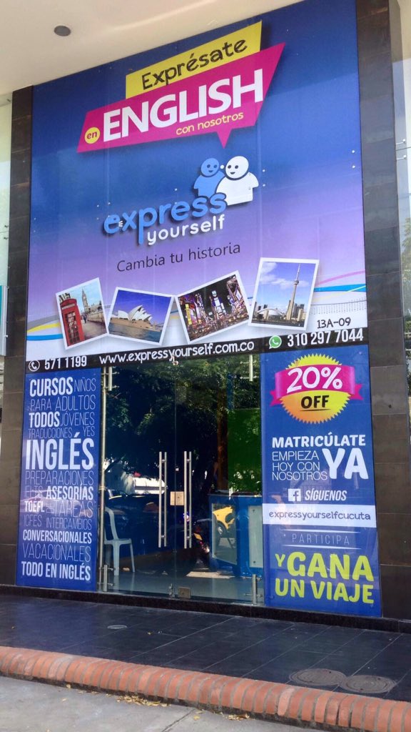 Ven a estudiar inglés con nosotros. Ave 2E 13A-09 Los Caobos, Cúcuta.  310 297 7044, 571 1199