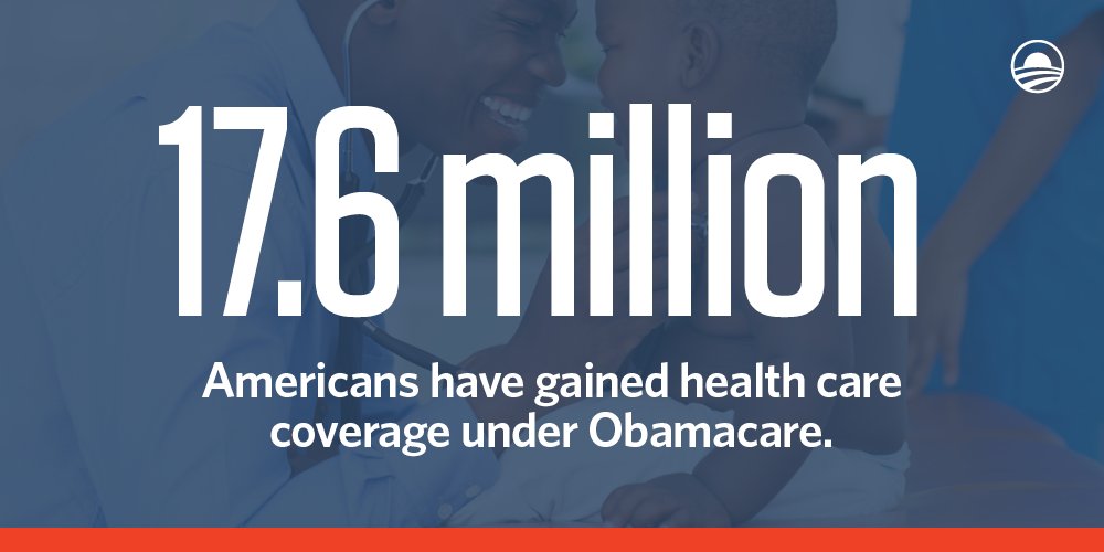 BarackObama's tweet image. Health care reform has helped millions—join the team that's fighting to protect it. ofa.bo/y5q