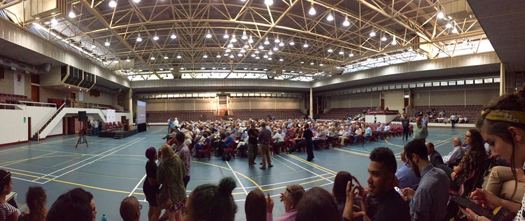 Coetzenburg Centre filling up for SU Convocation. Many more outside, apparently.