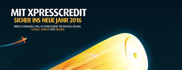 Starten Sie mit Xpresscredit sicher ins neue Jahr. Überbrücken Sie schnell und einfach zum nächsten Gehalt!