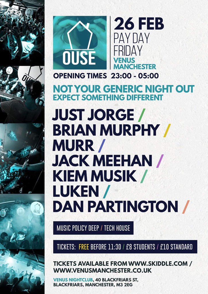 Ouse returns to Venus Manchester on February 26th!

FREE ENTRY tickets here: bit.ly/OuseVenus