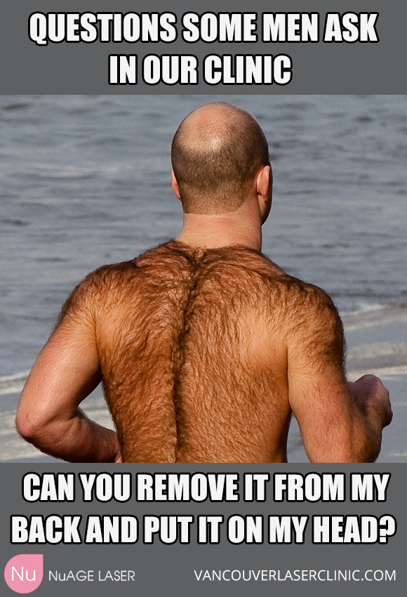 NuAGELaser's tweet photo. The answer is no, but we can definitely help with that back hair!
#laserhairremoval #vancouverlaser #laserformen https://t.co/XMMt5Rbc7C