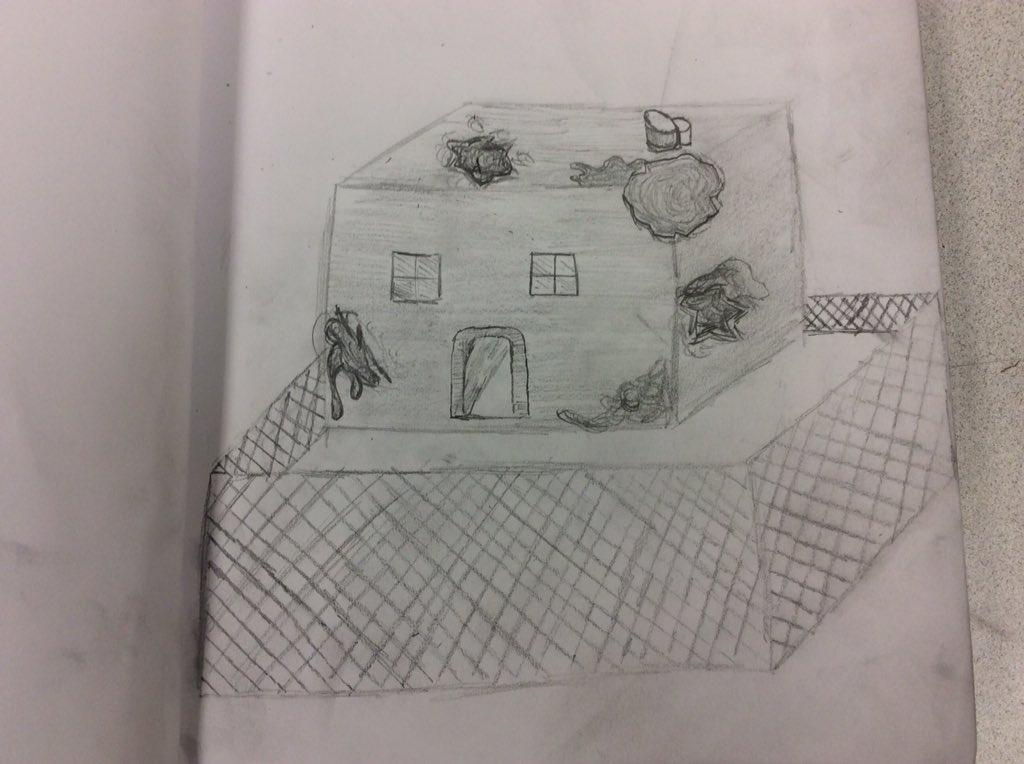 bookhawk190's tweet photo. Sketch: The Manifestation of a Girl who had Committed Suicide, through a Wrecked Building https://t.co/f93v2vrWj9