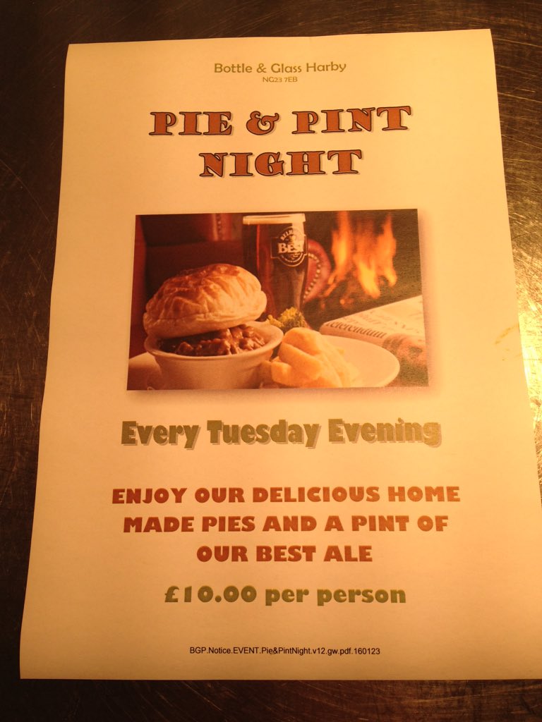 Every Tuesday @ Bottle &amp; Glass Harby