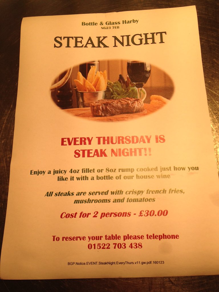 Every Thursday @ Bottle &amp; Glass Harby