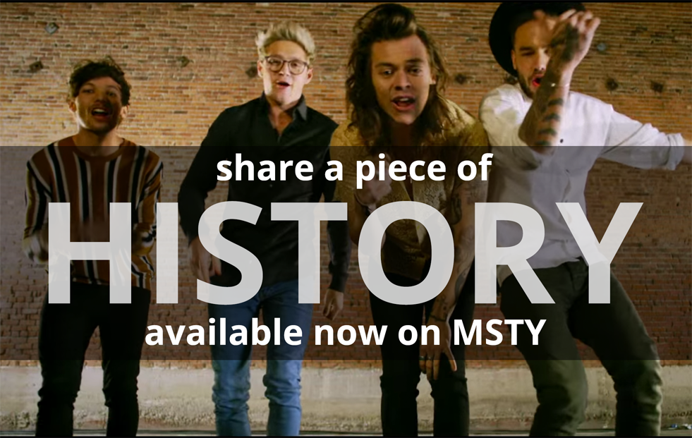 msty's tweet photo. Wow! #1DHistoryVideo is giving us goosies! Song is in the app now if you wanna big up your buds. Check the BFF list! https://t.co/eg4Us68kkM