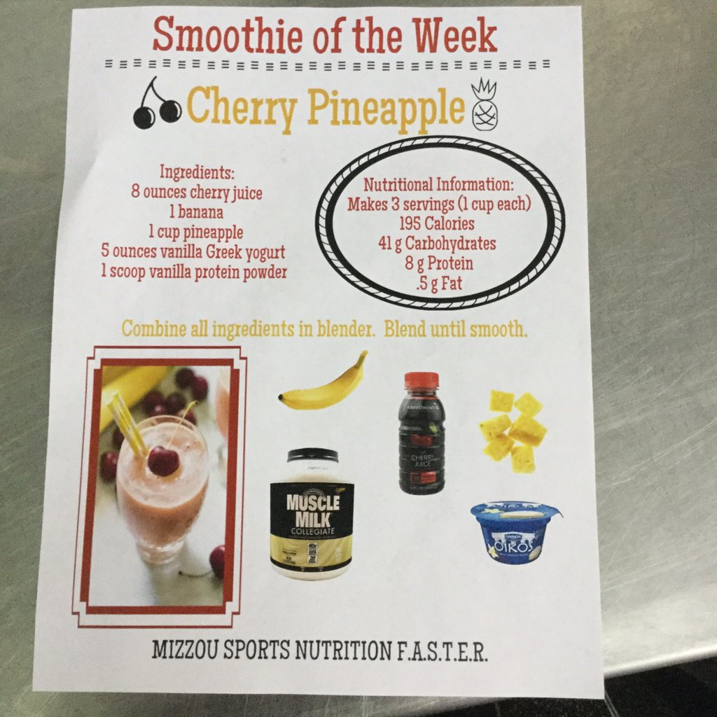 Come by the nutrition oasis between 2 and 3pm to try the smoothie of the week! #fillupwithfruitsandveggies