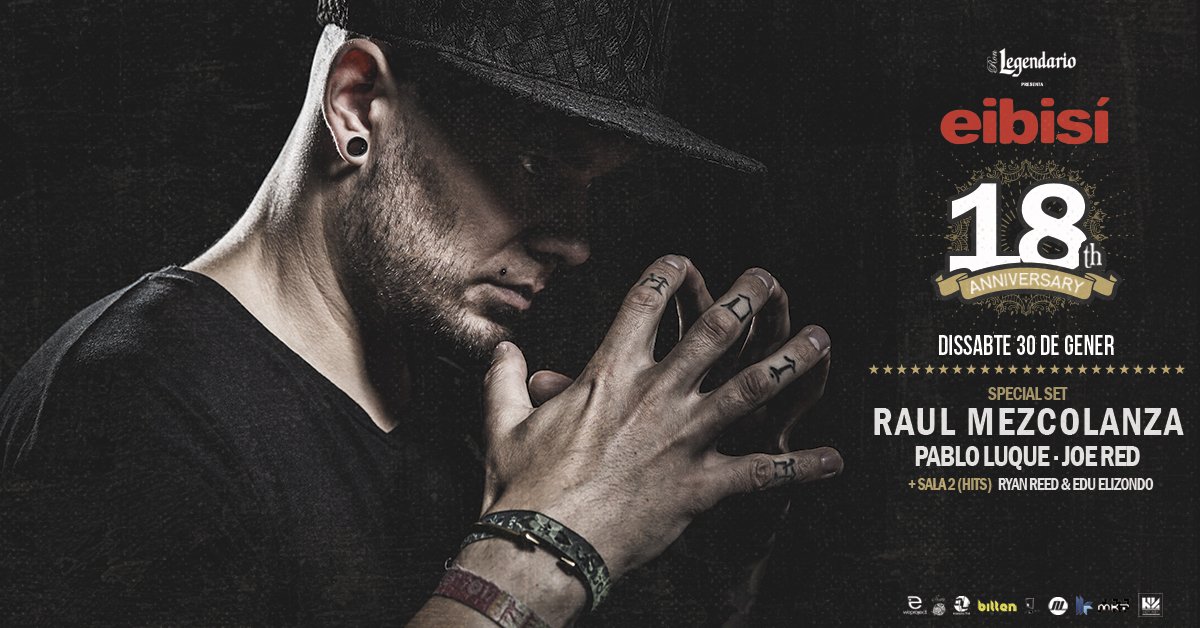 eibisiclub's tweet photo. #Eibisi 18 Aniversari w/ @RaulMezcolanza & @PabloLuqueBCN Diss 30.Sala C amb @RyanReed_dj https://t.co/quP49R4cuV https://t.co/QtWK9rDajj