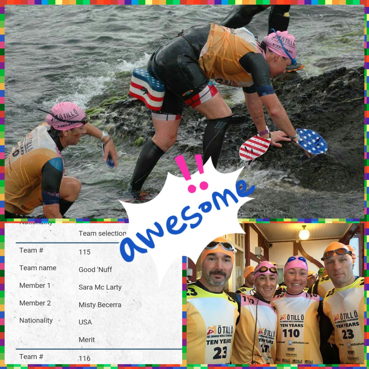 Sara McLarty (@saralmclarty) on Twitter photo WAAAHOOOOO!! We are IN!!
Team Good'Nuff is getting a second crack at <a href="/otillorace/">รTILLร Swimrun</a> 2016. #Sweden here we come ๐๐๐๐ WAAAHOOOOO!! We are IN!!
Team Good'Nuff is getting a second crack at <a href="/otillorace/">รTILLร Swimrun</a> 2016. #Sweden here we come ๐๐๐๐