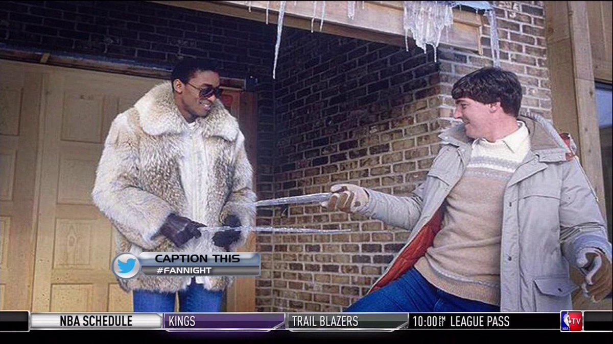 CalAkbar's tweet photo. Deleted scene from classic "The Warriors" movie...The hooper gang didn't make cut"@NBATV: Caption this! #FanNight https://t.co/ZGwugbbqxO"