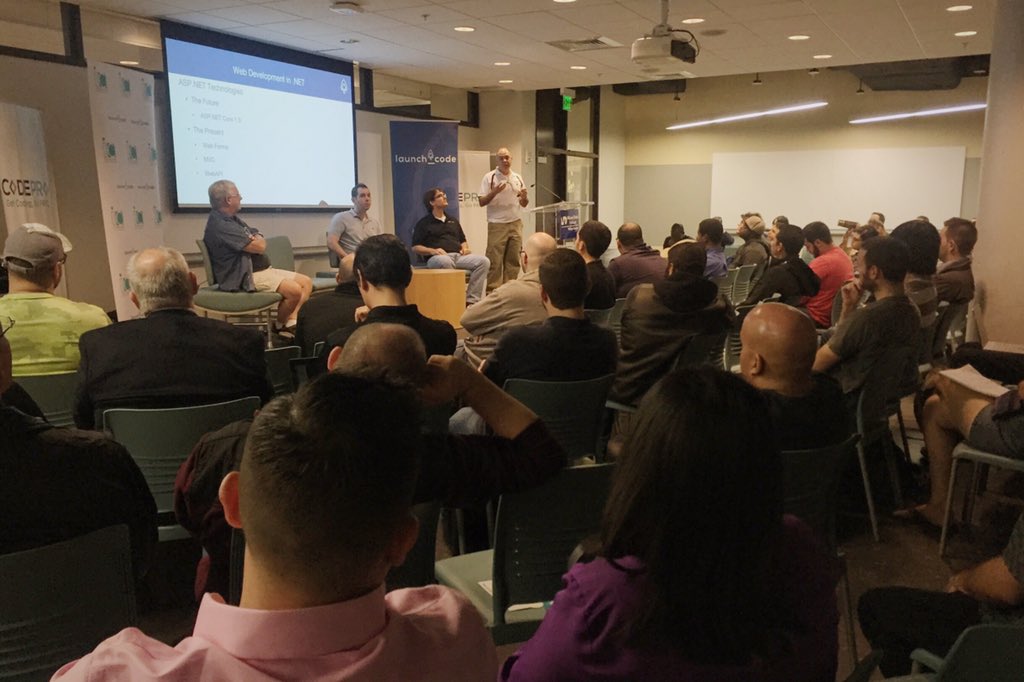 launchcode's tweet image. .@WillTartak on the strength of web development in .NET #SFLSpeaksLaunchCode