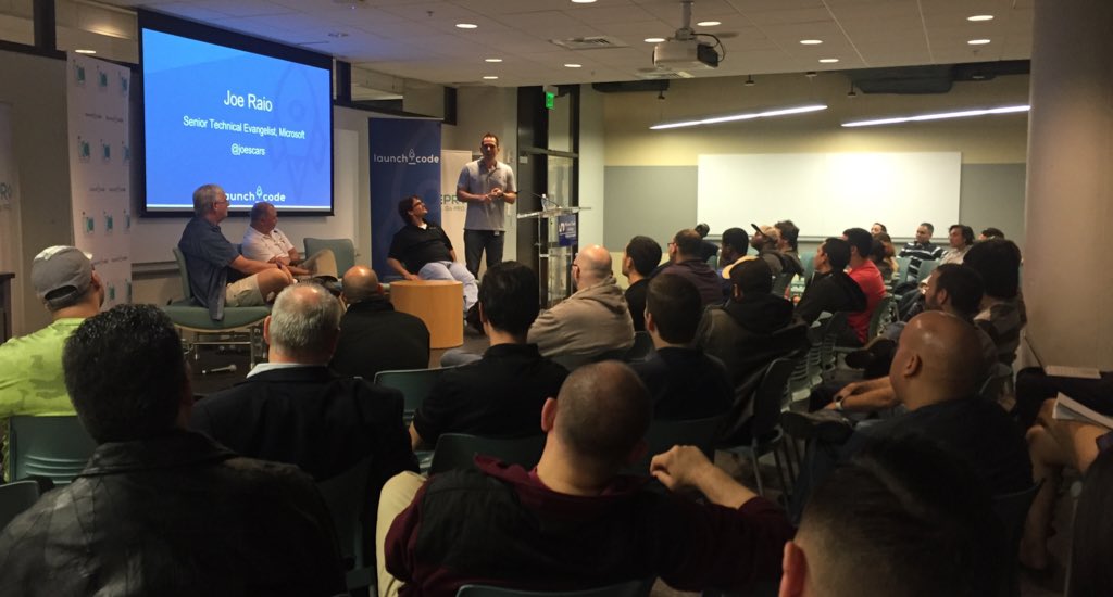 launchcode's tweet image. .@joescars from @Microsoft on the role that @Azure plays in #MiamiTech&apos;s .NET community 

#SFLSpeaksLaunchCode