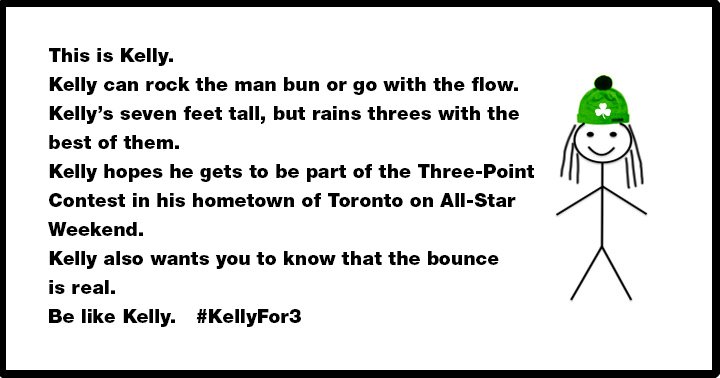 celtics's tweet photo. Be Like Kelly. #KellyFor3 #TheBounceisReal https://t.co/GuP0644kSr