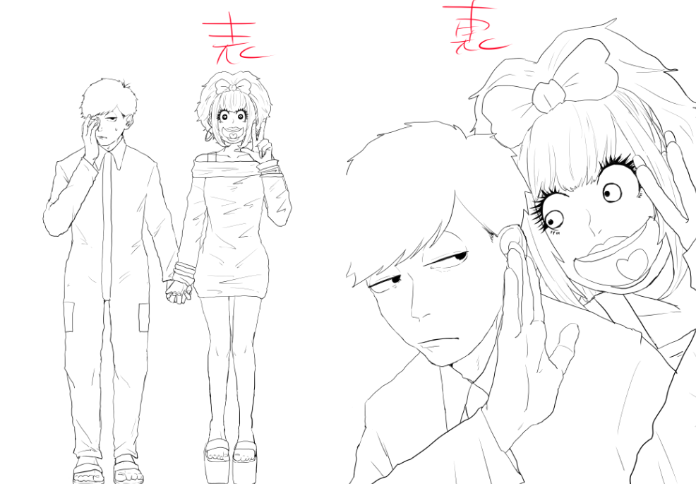 表紙描いてたんだけどこれ裏のほうがよっぽど表紙っぽくないか…?? 