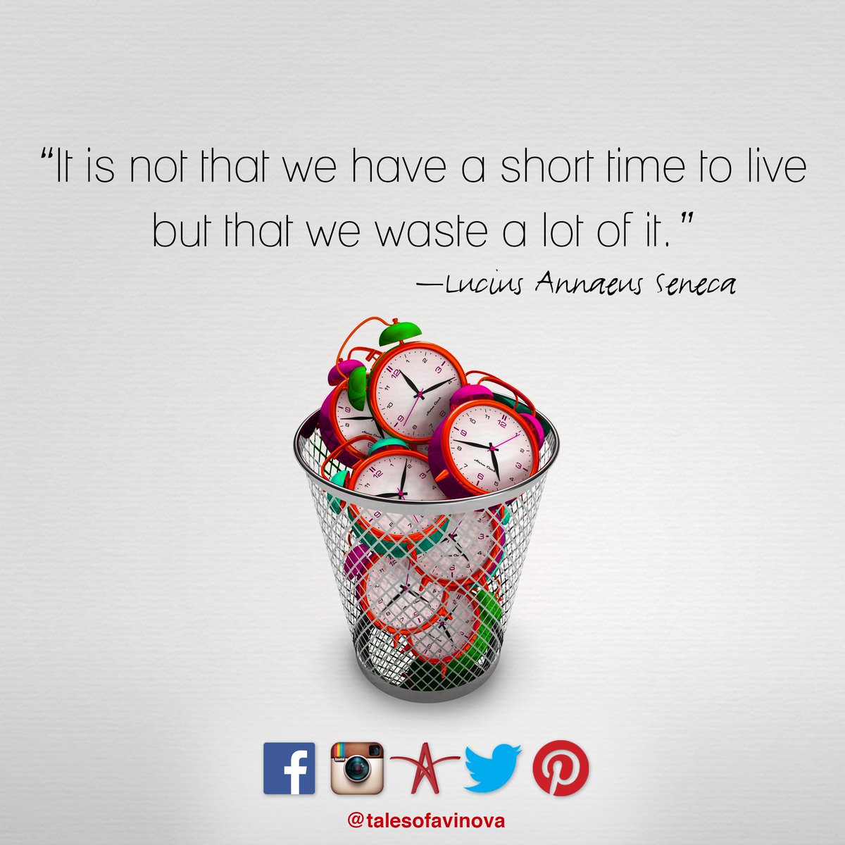 We don't have a short time to live, we waste a lot of it goo.gl/pAat7t #seneca #talesofavinova #quotes
