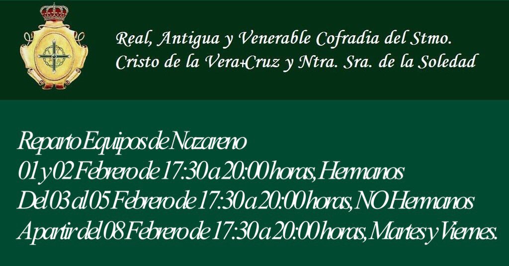 VeraCruzSoledad's tweet photo. Fechas del Reparto de Equipos de Nazareno https://t.co/fJCPDE2oUg