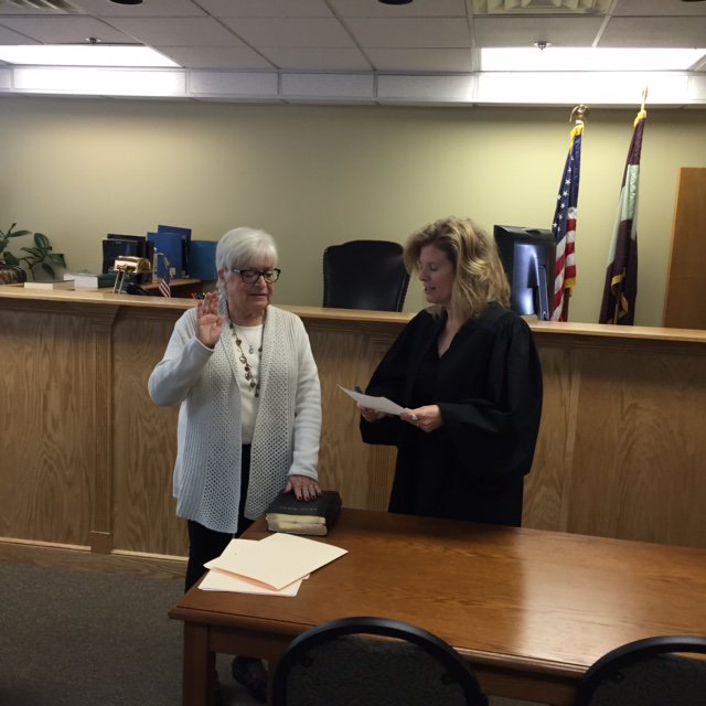 QuinnWilsonInc's tweet photo. Congrats to  Carol @gillespieward13 , being sworn in for another well-deserved term as Ward 13 Commissioner. https://t.co/vUWPvZysAo