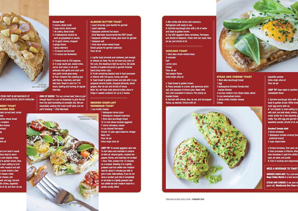 Have u picked up latest <a href="/TheLocalPalate/">The Local Palate</a>? Toasts for all occasions! Get ur toast on night &amp; day w/ us #Chs #chseats