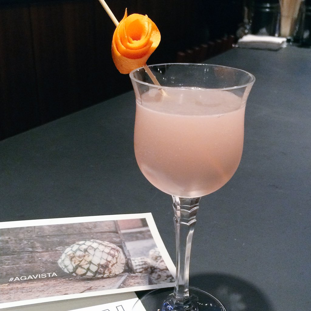 Drink a SantaRosa to help @ThinkTequila #SaveAgave!- <a href="/TequilaCabeza/">Tequila Cabeza</a> peach, lemon and bitters- #CocktailsforCharity