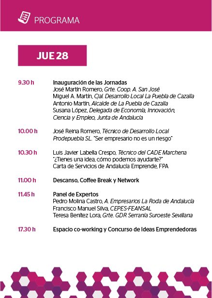 jornadasempresa's tweet photo. I Jornadas de emprendimiento y empresa de La Puebla de Cazalla. @AgendaAtalaya https://t.co/VN8aLJqdVS