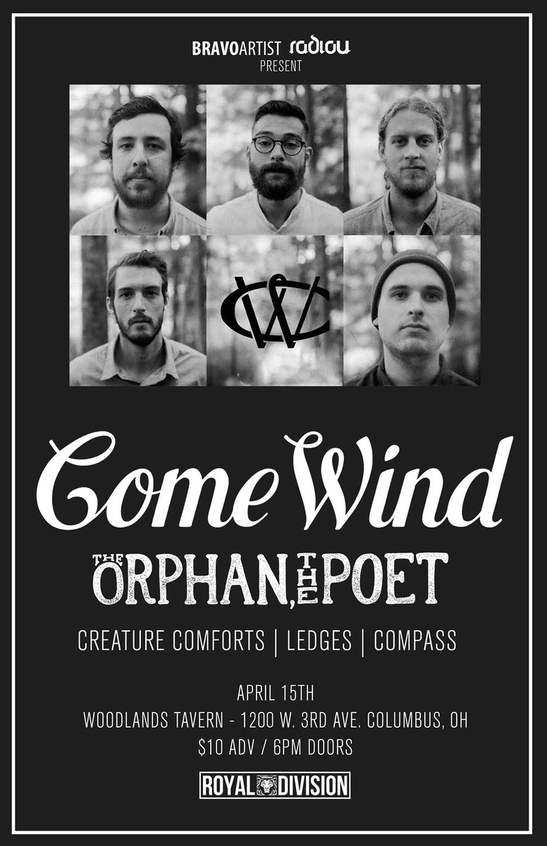 ccomfortsband's tweet photo. NEW SHOW 4/15 w/ @ComeWind + @TOTPband 
https://t.co/YUtDmpPY1S https://t.co/p4h9NpPhTh