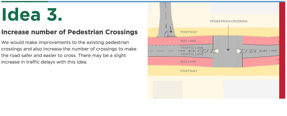 MShipworth's tweet image. In contrast, Ideas 3 &amp;amp; 4a emphasise that more segregated footway = #safer4pedestrians @deekinstow @hackneypob