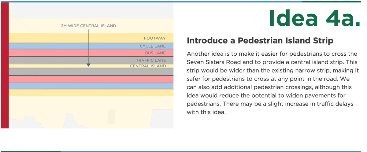 MShipworth's tweet image. In contrast, Ideas 3 &amp;amp; 4a emphasise that more segregated footway = #safer4pedestrians @deekinstow @hackneypob