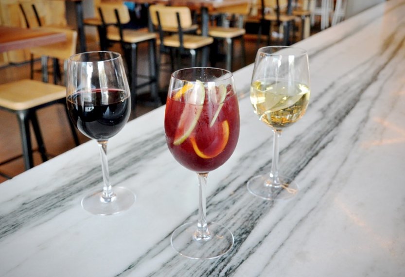 Enjoy a glass of wine or sangria at the bar and stay for our Tuesday Night Chicken Dinner for Two for $36!