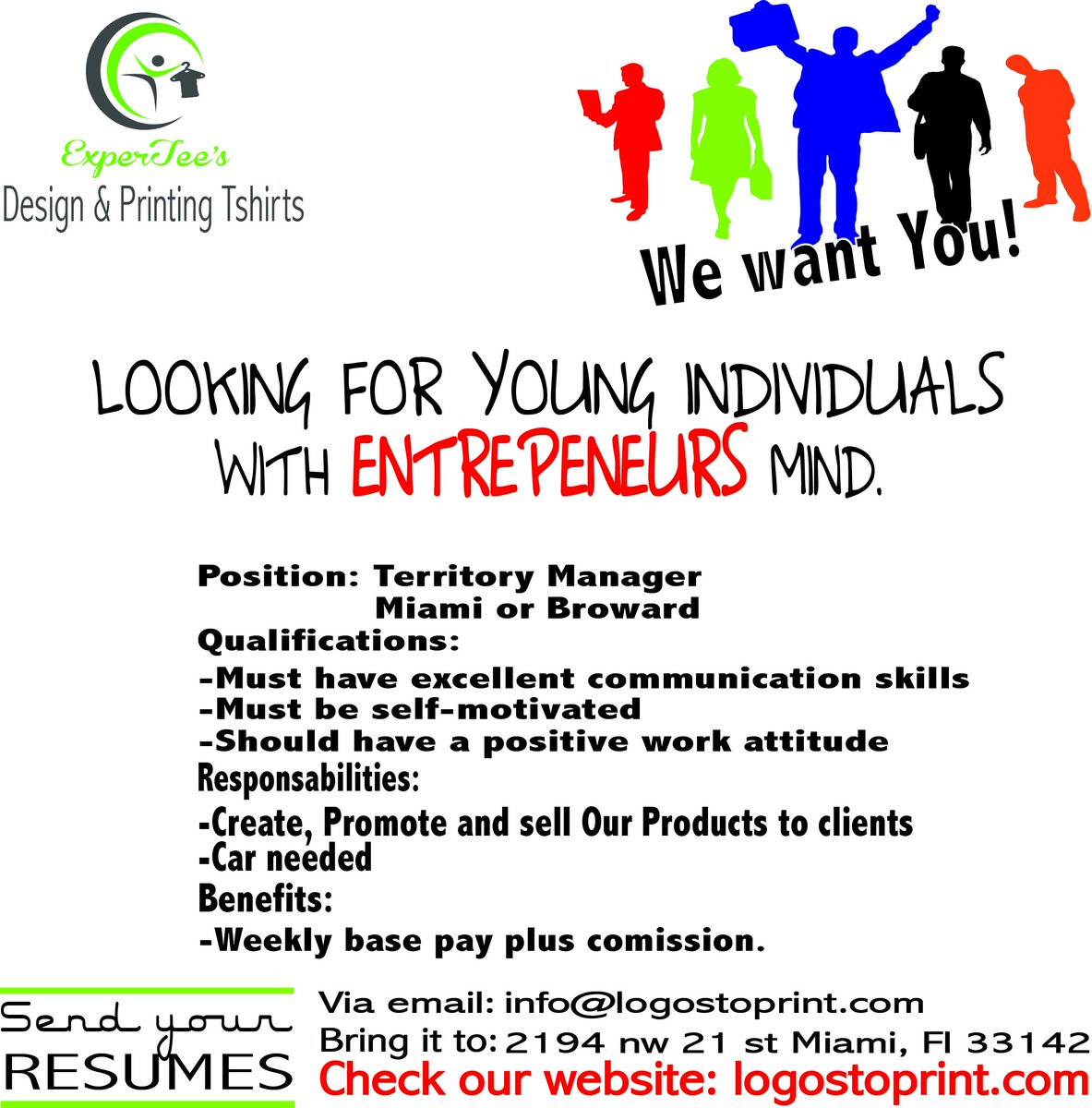 logostoprint's tweet image. Looking for Young Individuals with Entrepreneurs Mind!