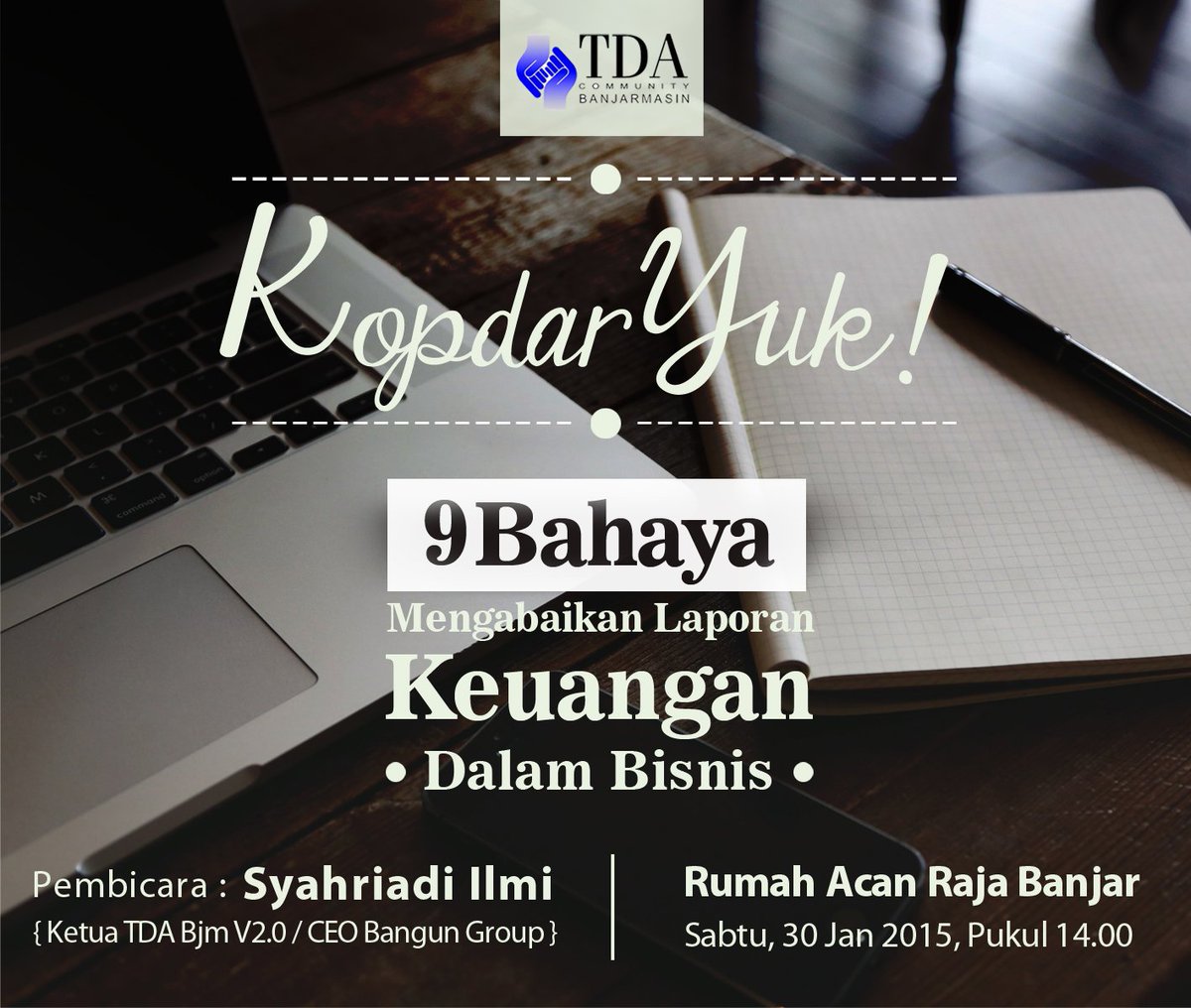 #KopdarYukTDAbanjarmasin Terbuka untuk umum, gratis dan boleh ajak teman sebanyak-banyaknya! :)