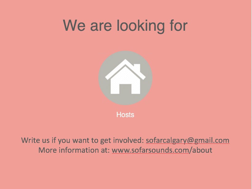 SofarCalgary's tweet photo. We are looking for a host for our next show! #YYC #YYCArts #YYCMusic #Calgary #SofarCalgary #SofarSounds #YYCEvents https://t.co/7CPzhI8Czd