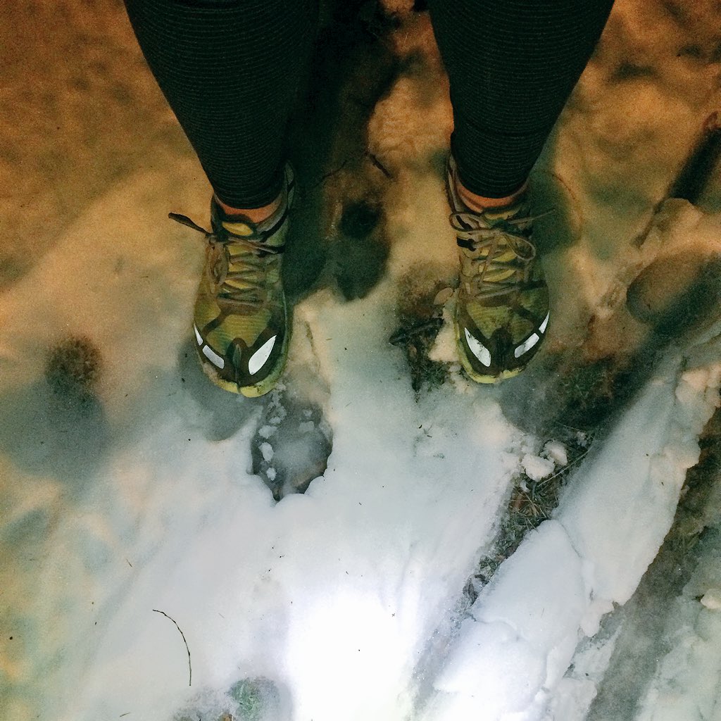 13vrt's tweet photo. The weather was warm but the ground still had plenty of snow #marthontraining https://t.co/ZTJG0R1hyh