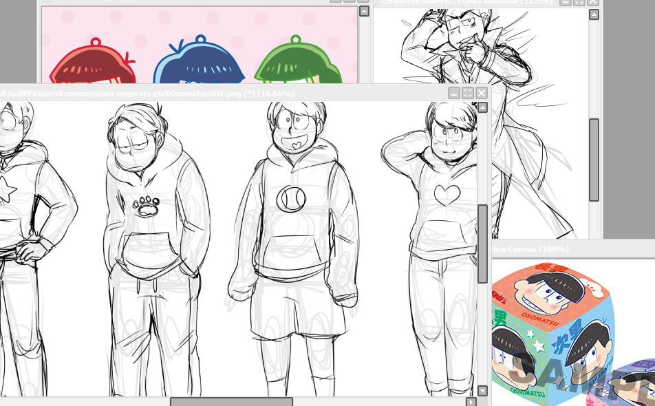 I got commissioned to do Oso-san stuff too tho, so that makes it a little more fun~

Have some WIP shots! 