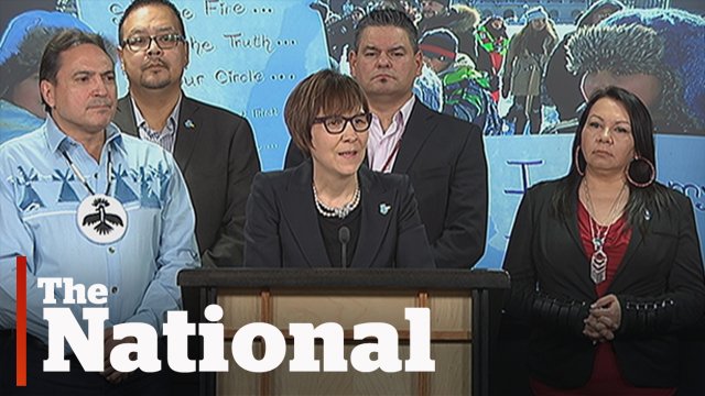 CBCTheNational's tweet photo. A landmark ruling says Canada discriminates against First Nations children. https://t.co/e4CTdfZqLi https://t.co/nkn4LFLnn9